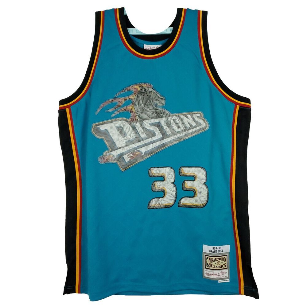 Grant Hill Detroit Pistons Mitchell & Ness NBA L Large Jersey 75th Anniv. NWT